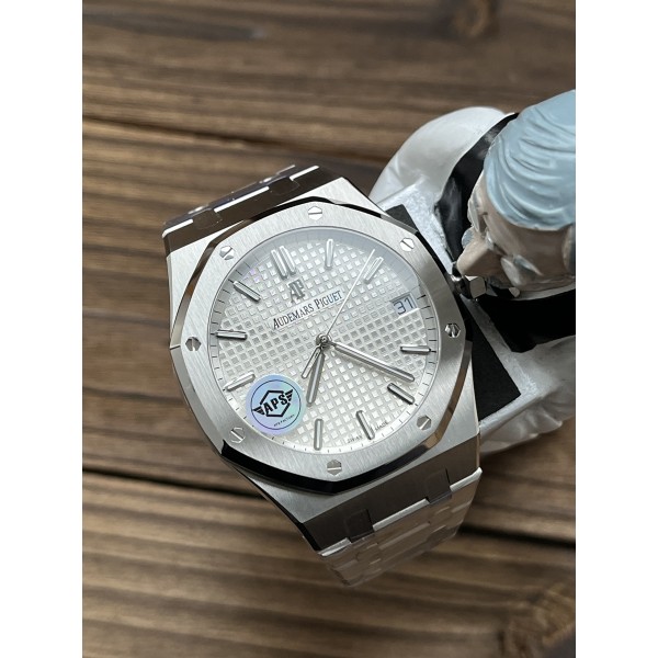 APSF V2 오데마피게 로얄오크 15500 화이트다이얼 스틸브레이슬릿