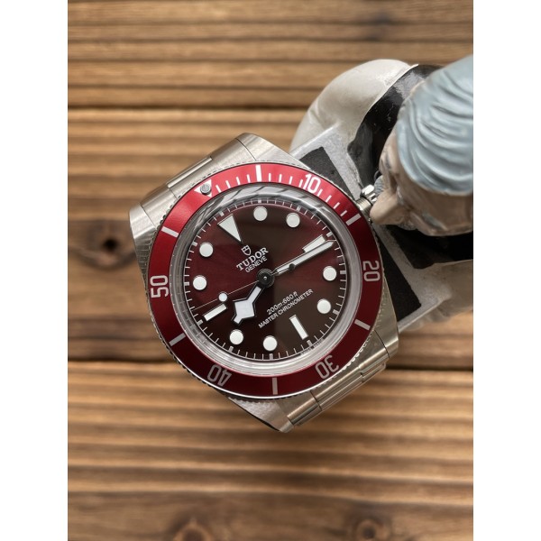 ZF 튜더 블랙 베이 58 39mm 스틸 브레이슬릿 버건디