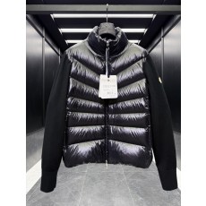 몽클레르 Cardigan Tricot 140 여성 메리노 울 구스다운 하이넥 패딩 가디건 블랙