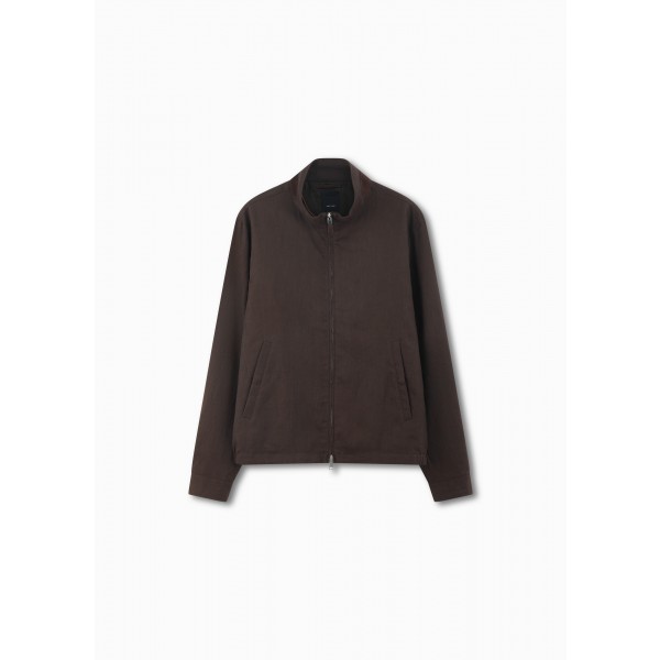 제냐 26FW OasiLino 100% 린넨 스탠드 칼라 재킷 남성 명품 아우터