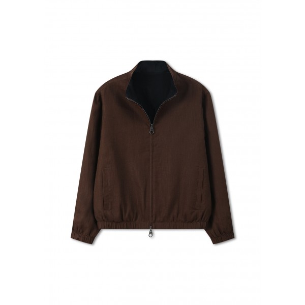 로로피아나 26SS Bomber 리버시블 100% 린넨 항공 점퍼 남성 명품 자켓