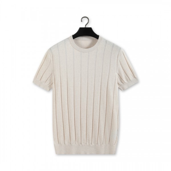 로로피아나 26SS  16게이지 해도면 90수 극세 린넨 니트 반팔 티셔츠